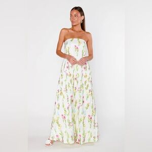 Floral Strapless Maxi Dress
